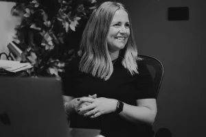 Marketing Director Sat at Desk