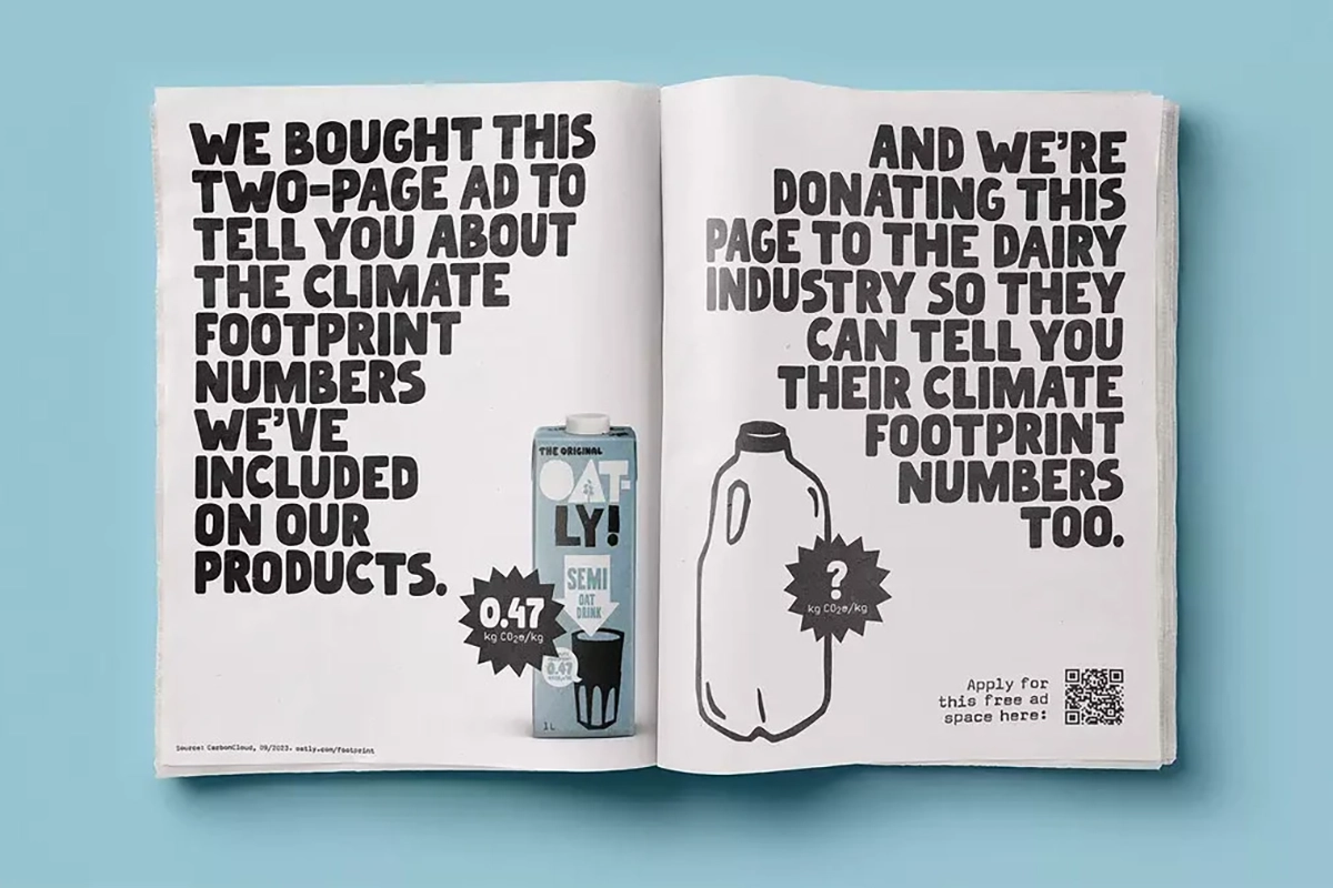 Oatly Paper Ad